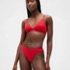 Bikini de algodón orgánico elástico con logotipo