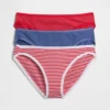 Bikini de algodón orgánico elástico (paquete de 3)