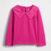 Blusa con cuello en forma de corazón para bebés y niños pequeños
