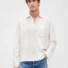 Camisa de franela de corte holgado