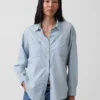Camisa grande de mezclilla