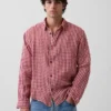 Camisa holgada 100 % lino