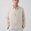 Camisa holgada 100 % lino