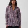 Camisa holgada de popelín de algodón orgánico