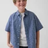Camisas de oxford a cuadros de corte holgado para niños