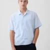 Camisas holgadas de lino y algodón con dobladillo recto