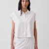Camisas oversize de mezcla de lino