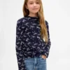 Camiseña de cuello alto acanalado para niños