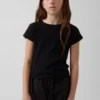 Camiseta ajustada de niño con canalé multicolor