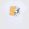 Camiseta con diseño gráfico de Peanuts para niños pequeños, 5.º cumpleaños, manga corta