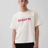 Camiseta corta de jersé grueso con logotipo de Ouigap