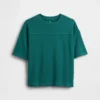 Camiseta de algodón de peso pesado con costuras para niños