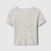 Camiseta de canalé para bebés y niños pequeños, combinable