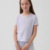 Camiseta de pijama para niños de punto calado reciclado