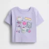 Camiseta gráfica holgada combinable para bebés y niños pequeños