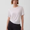 Camiseta holgada de mezcla de lino