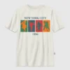 Camiseta infantil con diseño vintage de deportes de invierno