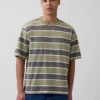 Camiseta oversize a rayas de Keith Haring