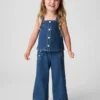 Camiseta sin mangas de denim para bebés y niños pequeños