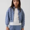Chaqueta acolchada con cremallera de talla grande para niños