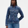 Chaqueta de mezclilla con peplum