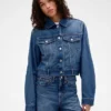 Chaqueta de mezclilla corta y holgada GAP × Victoria Beckham