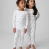 Conjunto de pijama de algodón cepillado orgánico de Winnie the Pooh para bebés y niños