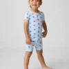 Conjunto de pijama de algodón orgánico cepillado Brannan Bear para bebés y niños pequeños en pantalones cortos