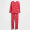 Conjunto de pijama de algodón orgánico cepillado para bebés y niños