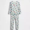 Conjunto de pijama de algodón orgánico cepillado para bebés y niños