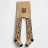 Leggings con osito y estampado de leopardo para bebés y niños