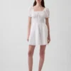 Mini vestido con cintura fruncida