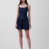 Mini vestido de mezclilla con cintura baja