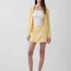 Minifalda-pantalón de punto trenzado 100 % algodón