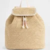 Mochila infantil de paja brillante