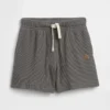 Pantalones cortos tipo waffle sin cordón para bebés y niños pequeños