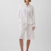 Pantalones culotte holgados y cómodos de mezcla de lino