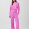 Pantalones de sudadera de felpa suave Vintagesoft de pierna ancha