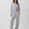 Pantalones holgados de mezcla de lino