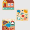 Paquete de juguetes de reconocimiento de formas con rompecabezas para niños pequeños