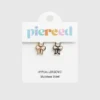 Pierced Co: Colgante de lazo rosa para aretes tipo huggie