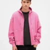 Sudadera con capucha, cremallera completa y corte corto oversize para adultos