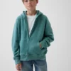 Sudadera con capucha y cremallera holgada Vintagesoft para niños