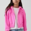 Sudadera con capucha y cremallera oversize con logo Vintagesoft para niños