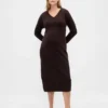 Vestido de jerséu premamá CashSoft con cuello en V