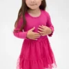Vestido de tul con mezcla de materiales para bebés y niños pequeños