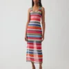 Vestido largo transparente con rayas alegres de Gapstudio