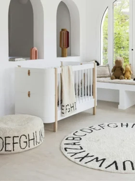 Alfombra lavable de Lorena Canals «ABC Natural Black»