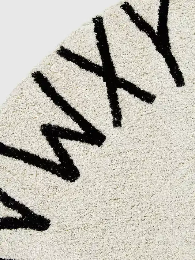 Alfombra lavable de Lorena Canals «ABC Natural Black»