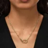 Ana Luisa Blake: collar de cadena grande de oro